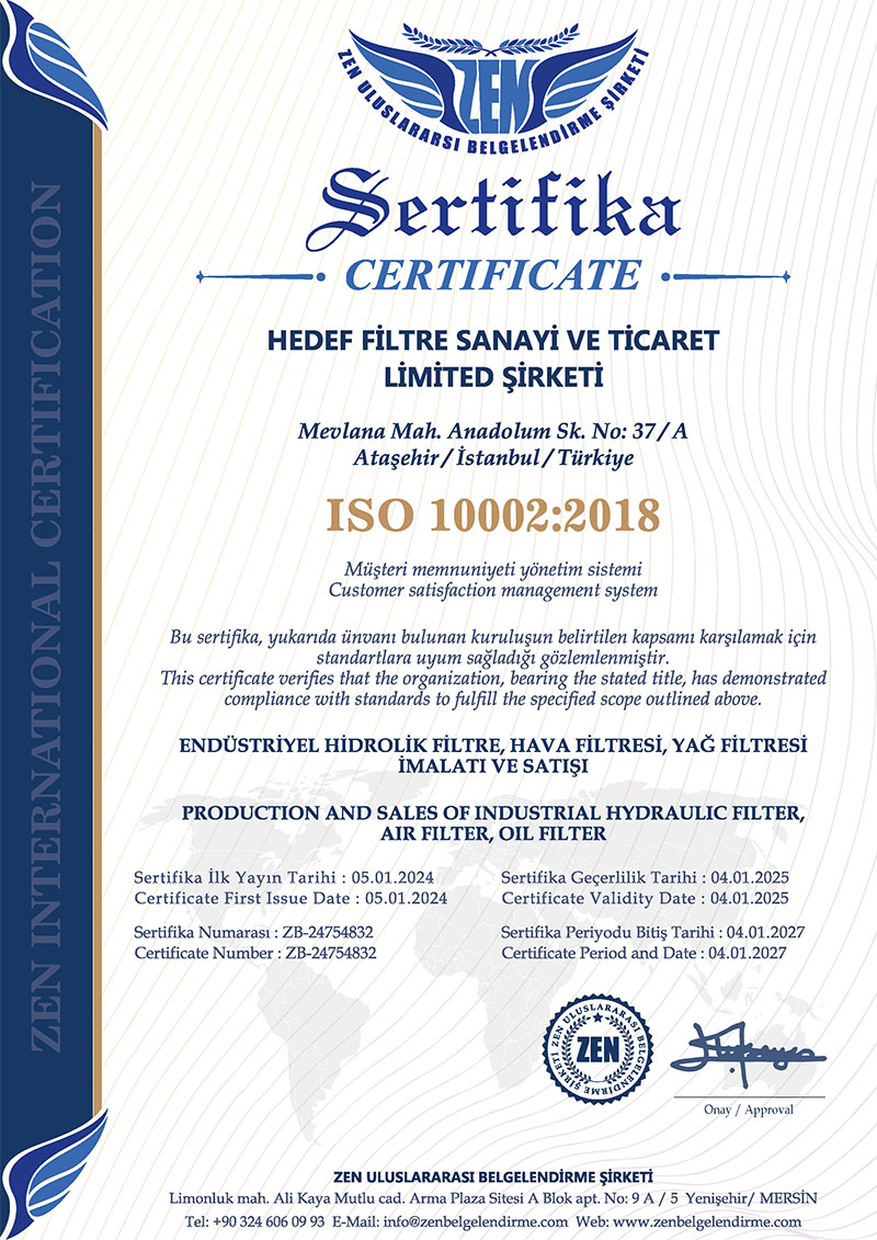 HEDEF FILTRE 10002 Hakkımızda